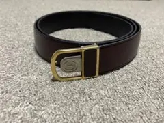 GOLD PFEIL ロゴバックル　レザーベルト　ボルドー　ビンテージ