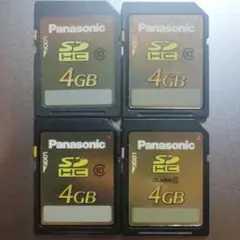 Panasonic SDHC 4GB メモリーカード 4枚セット◆