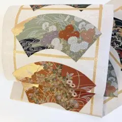 【春】11754s 袋帯 地紙に花植物文様