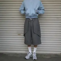 【AVALONE】TECHNICAL CROPPED WIDE TROUSERS