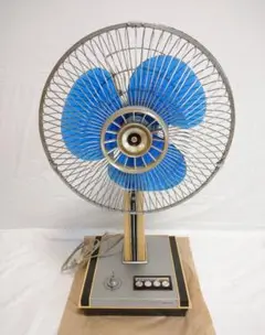 昭和レトロ 三菱 扇風機 COMPAC R30-W9 青羽根 動作○ キズ等有り