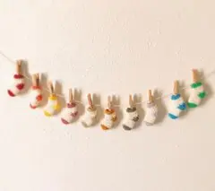カラフル編み物靴下ガーランド