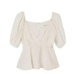 herlipto RandomPleated2WayTop S ecru