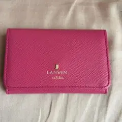 LANVIN en Bleu ピンク名刺入れ　値下げしません