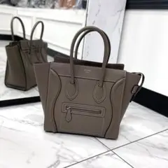 CELINE セリーヌ ラゲージ マイクロショッパー グレー
