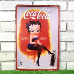 284番】コカコーラ Coca-Cola ベティー アメリカン雑貨 ブリキ看板