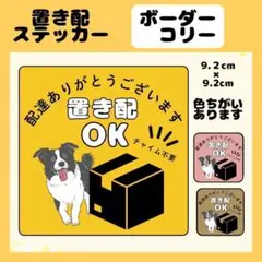 【ボーダーコリー】屋外用ステッカー　置き配　宅配ボックス　玄関　防水　高耐久
