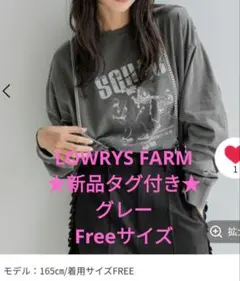 ★新品タグ付き★LOWRYS FARMフォトＴシャツＬＳ