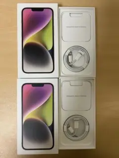 iPhone14 空箱 ×2ケーブル×2 SIMピン・シール×2