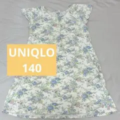 ユニクロ UT 140 コットン ワンピース 花柄
