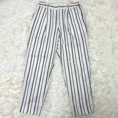 ROPE ロペ (S) ストライプ テーパードパンツ スラックス ロペ 通勤