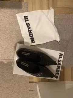 JIL SANDER ウィップステッチ レザーフラットシューズ