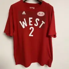 adidas アディダス 赤 Tシャツ WEST 2 KIA XL