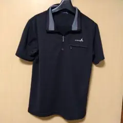 ALBATROSS ハーフジップ メンズポロシャツ ブラック M
