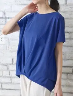 Honeys ハニーズ 裾タックトップス M ブルー