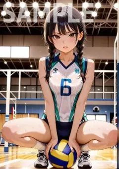 10点詰め合わせ バレーボール 女子 美少女 コスプレ イラスト A4 ポスター