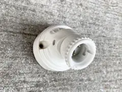 T8. フランス アンティーク 陶器 壁付け ソケット ランプ 磁器 真鍮