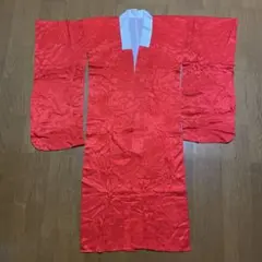 真っ赤でカワイイ!洋服の上に羽織るのもカッコイイ!コスプレ用にも!薄手和柄振り袖