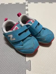 New Balance ニューバランス キッズスニーカー 青/ピンク　16cm