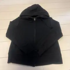 黒 ボアフード付きパーカー　UNIQLO ユニクロ　レディース　sサイズ