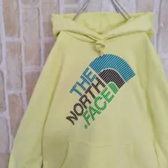 【希少☆メキシコ製】ノースフェイス パーカー L相当 黃 ビッグロゴ