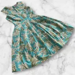 【美品✨】ロイスクレヨン ノースリーブワンピース スズラン柄　Aライン