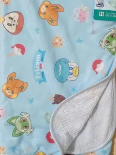新品 ポケモン 冷感ケット ハーフサイズ 接触冷感 総柄 ブルー
