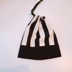 コップ入れ・コップ袋・巾着★ハンドメイド　タグ無し　ストライプ柄①
