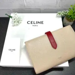 ✨正規品&希少品‼️✨ セリーヌ ラージストラップ 二つ折り財布