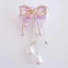 SALE◎ ツイード×リボンファンシービーズ カスタムボールペン対応