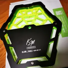 KAZE_TO_MORI GLOW_TABLE ネオンイエロー カラビナ付