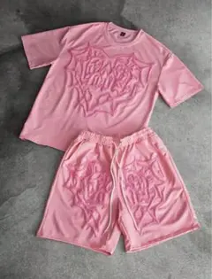 ラッパー風 ピンクセットアップ