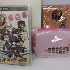 薄桜鬼 遊戯録 弐 PSP ポーチ メタルチャーム ステッカー
