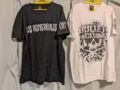 2枚 白黒/新日本プロレス ロス・インゴ Tシャツ BULLET CLUB　XL