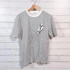 1259　ミラ・ショーン　メンズ　Tシャツ　ボーダー　半袖　Mサイズ　48　美品