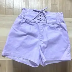 子供服　ショートパンツ　パープル　女の子