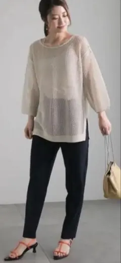 テチチ　メッシュニット　ベージュ