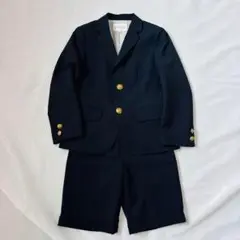 美品 グリーンレーベル フォーマルスーツ セットアップ 125〜130サイズ 黒