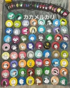 台湾セブン スヌーピ 75周年 缶バッジ 66点+カード