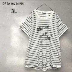 DREA my MINX✨ストライプ 半袖Tシャツ 3L ゆったり 薄手
