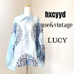【美品 】hxcyyd ペイズリー柄　サテンシャツ
