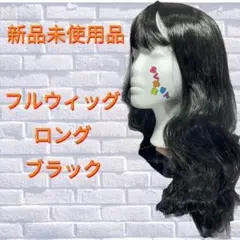 ハロウィン コスプレ ウィッグ ブラック ロング フルウィッグ