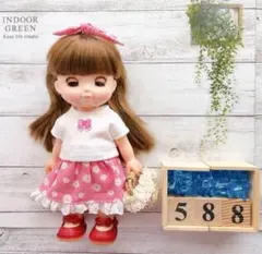 お得＊588白Tシャツ＆スカート 26cmサイズドール服お人形服＊