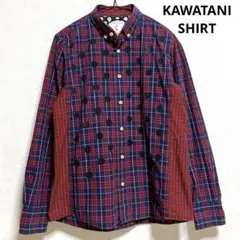 KAWATANI SHIRT タータンチェック ドット シャツ　男女兼用