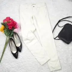 Y8094*極美品☆DES PRESデプレ☆コットン☆パンツ☆白ホワイト