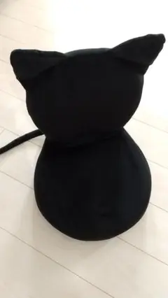 猫耳デザイン ブラック座椅子