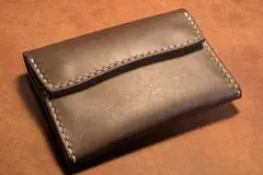 【特価】牛革　コンパクト財布　ハンドメイド