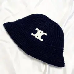 【完売品】CELINE セリーヌクロシェ バケットハット シームレスカシミア