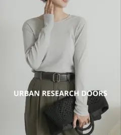 極美品 アーバンリサーチドアーズ 24AW ドライタッチテレコロングTシャツ
