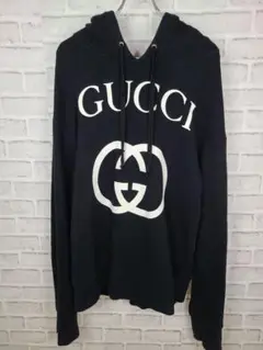 大人気 GUCCI グッチ パーカー ロゴ インターロッキング フーディ